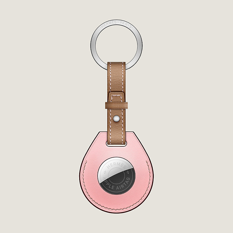 Apple AirTag Hermès bicolor key ring | Hermès Australia